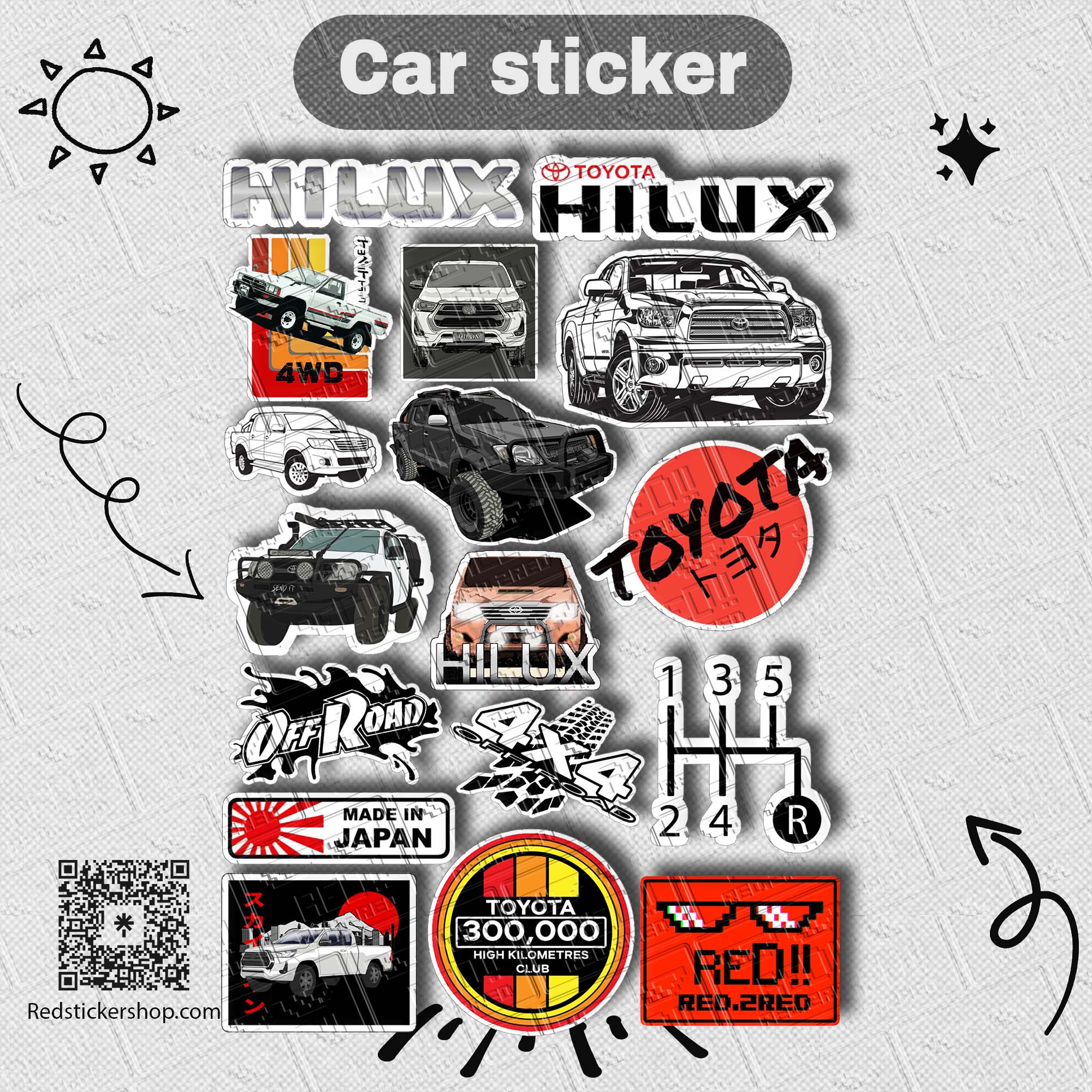 ملصقات تويوتا هيلوكس