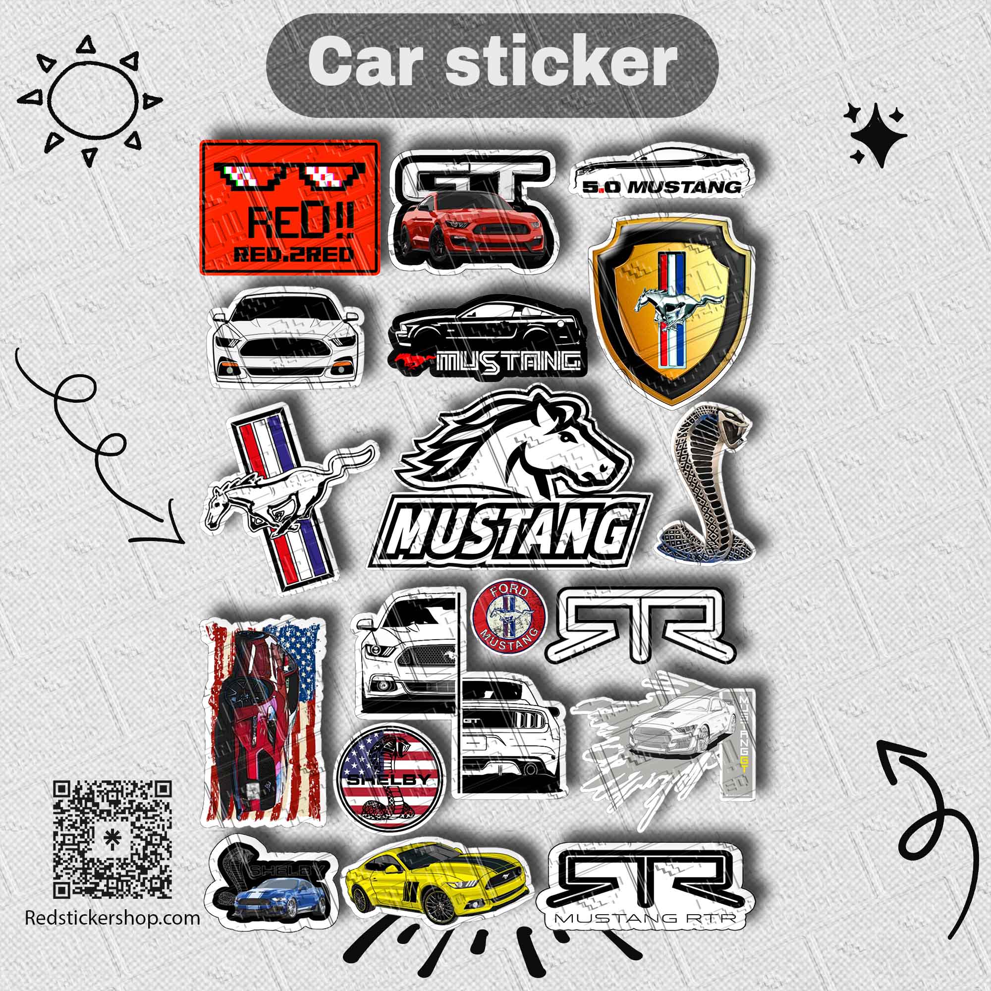 ملصقات فورد موستانج